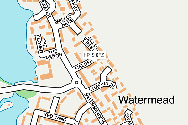 HP19 0FZ map - OS OpenMap – Local (Ordnance Survey)
