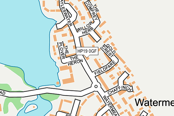 HP19 0GF map - OS OpenMap – Local (Ordnance Survey)