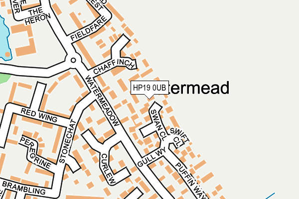 HP19 0UB map - OS OpenMap – Local (Ordnance Survey)