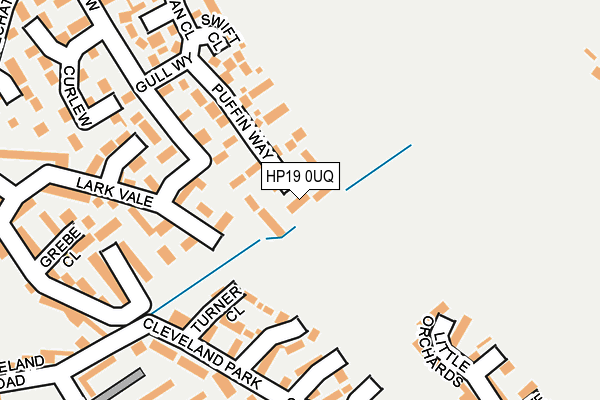HP19 0UQ map - OS OpenMap – Local (Ordnance Survey)