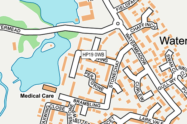 HP19 0WB map - OS OpenMap – Local (Ordnance Survey)