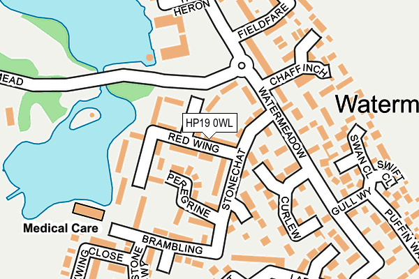 HP19 0WL map - OS OpenMap – Local (Ordnance Survey)