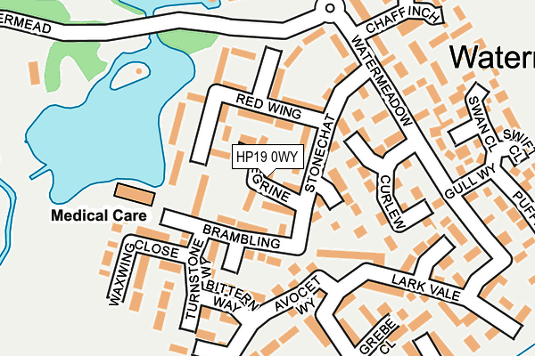 HP19 0WY map - OS OpenMap – Local (Ordnance Survey)