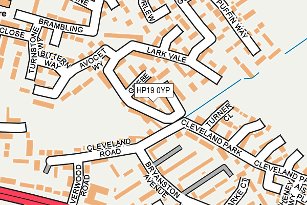 HP19 0YP map - OS OpenMap – Local (Ordnance Survey)
