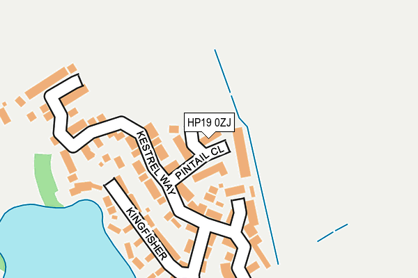 HP19 0ZJ map - OS OpenMap – Local (Ordnance Survey)
