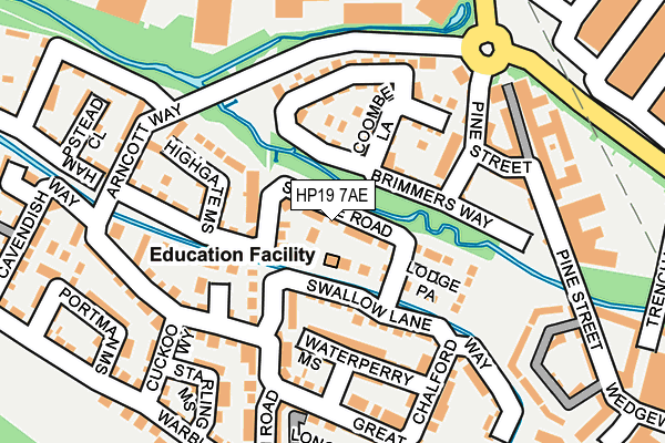 HP19 7AE map - OS OpenMap – Local (Ordnance Survey)