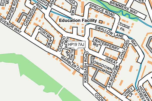 HP19 7AJ map - OS OpenMap – Local (Ordnance Survey)