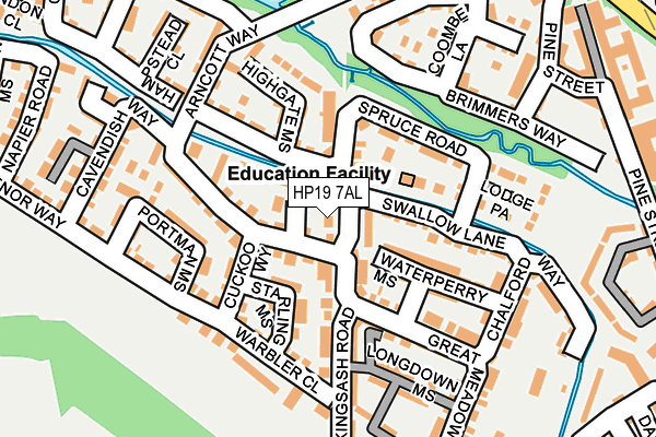 HP19 7AL map - OS OpenMap – Local (Ordnance Survey)