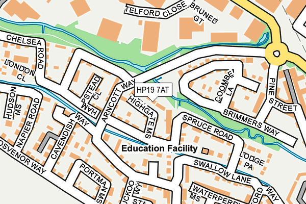 HP19 7AT map - OS OpenMap – Local (Ordnance Survey)