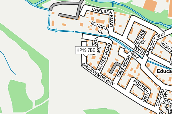 HP19 7BE map - OS OpenMap – Local (Ordnance Survey)
