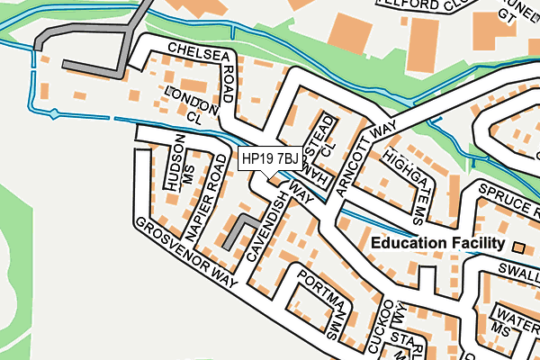 HP19 7BJ map - OS OpenMap – Local (Ordnance Survey)