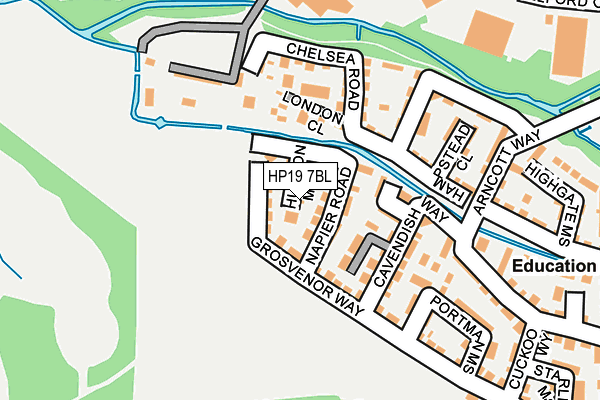 HP19 7BL map - OS OpenMap – Local (Ordnance Survey)