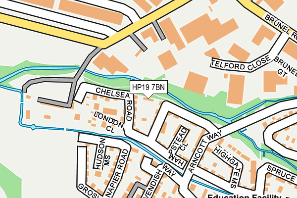 HP19 7BN map - OS OpenMap – Local (Ordnance Survey)