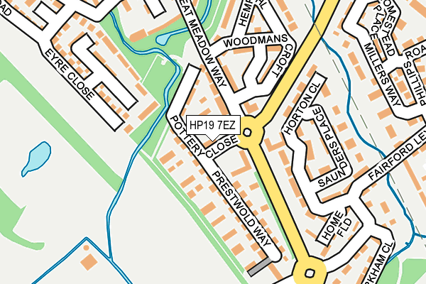 HP19 7EZ map - OS OpenMap – Local (Ordnance Survey)