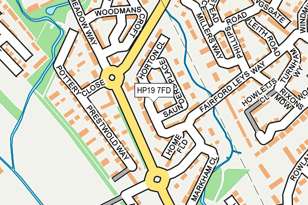 HP19 7FD map - OS OpenMap – Local (Ordnance Survey)