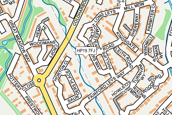 HP19 7FJ map - OS OpenMap – Local (Ordnance Survey)