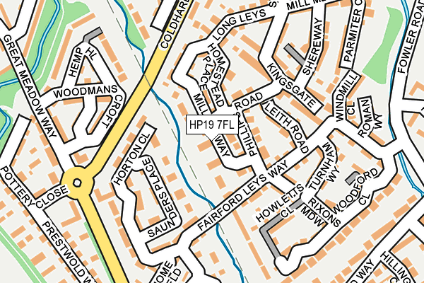 HP19 7FL map - OS OpenMap – Local (Ordnance Survey)