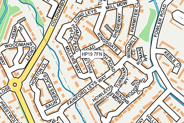 HP19 7FN map - OS OpenMap – Local (Ordnance Survey)