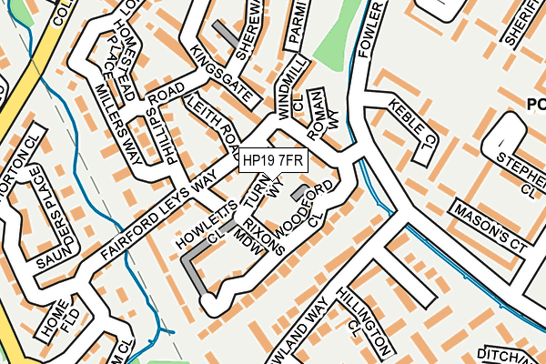 HP19 7FR map - OS OpenMap – Local (Ordnance Survey)