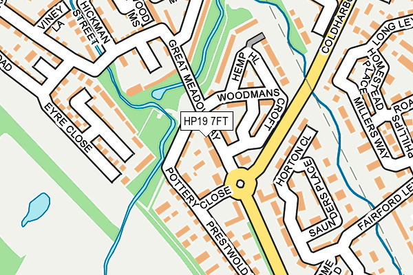 HP19 7FT map - OS OpenMap – Local (Ordnance Survey)