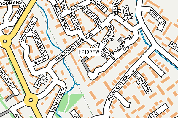 HP19 7FW map - OS OpenMap – Local (Ordnance Survey)