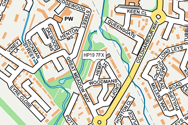 HP19 7FX map - OS OpenMap – Local (Ordnance Survey)