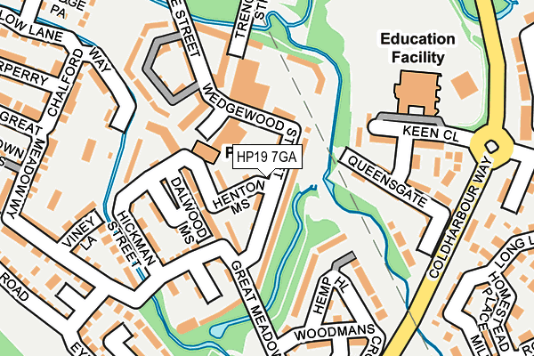 HP19 7GA map - OS OpenMap – Local (Ordnance Survey)