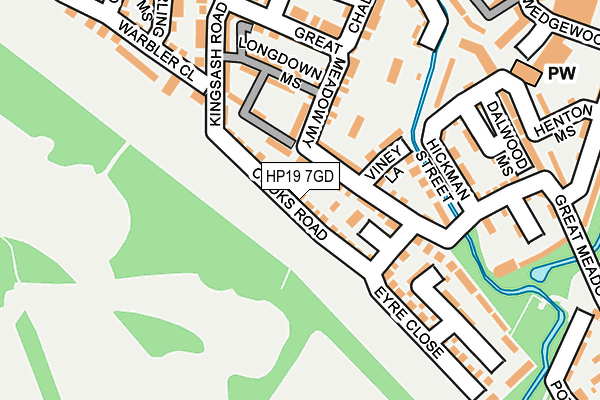HP19 7GD map - OS OpenMap – Local (Ordnance Survey)