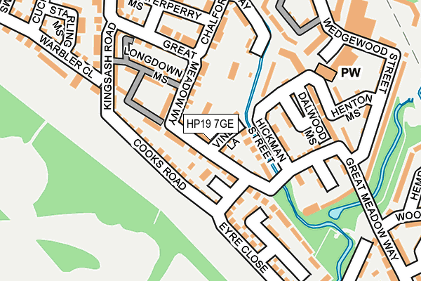 HP19 7GE map - OS OpenMap – Local (Ordnance Survey)
