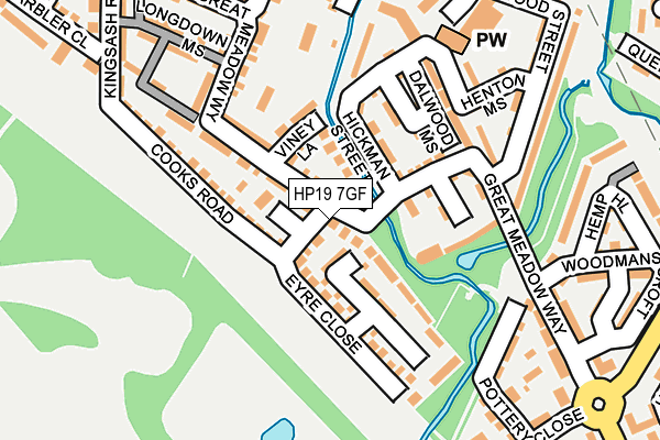 HP19 7GF map - OS OpenMap – Local (Ordnance Survey)