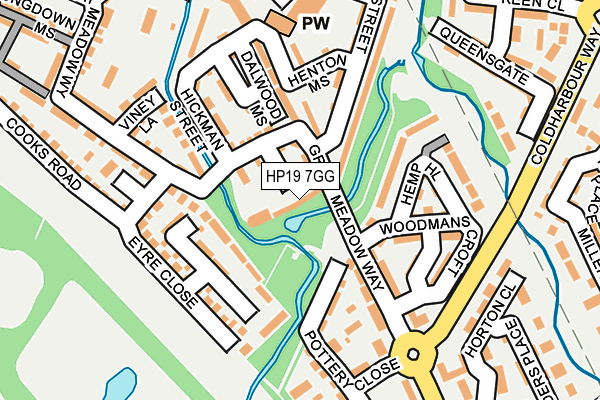 HP19 7GG map - OS OpenMap – Local (Ordnance Survey)