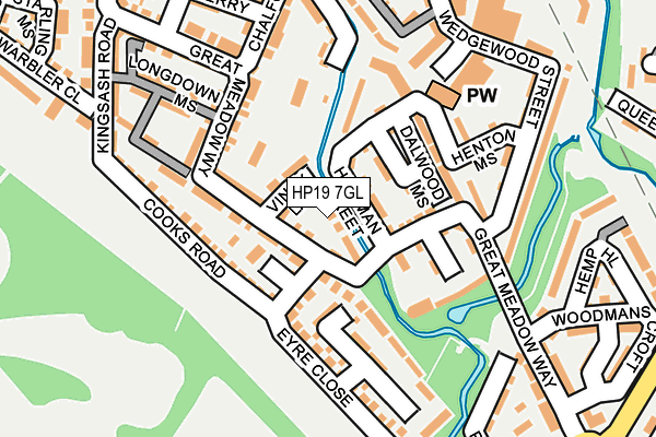 HP19 7GL map - OS OpenMap – Local (Ordnance Survey)