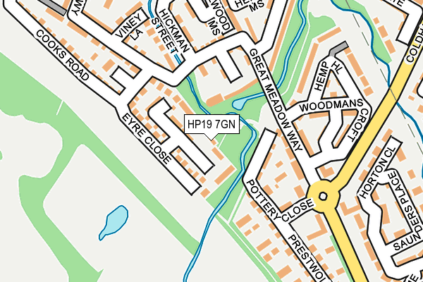HP19 7GN map - OS OpenMap – Local (Ordnance Survey)