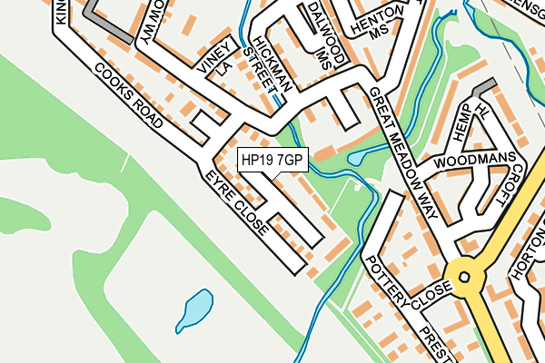 HP19 7GP map - OS OpenMap – Local (Ordnance Survey)