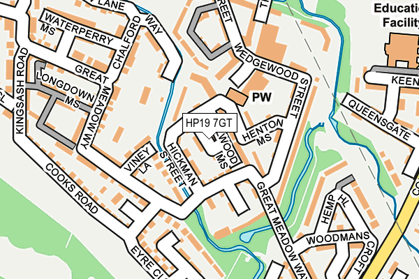 HP19 7GT map - OS OpenMap – Local (Ordnance Survey)