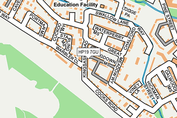HP19 7GU map - OS OpenMap – Local (Ordnance Survey)