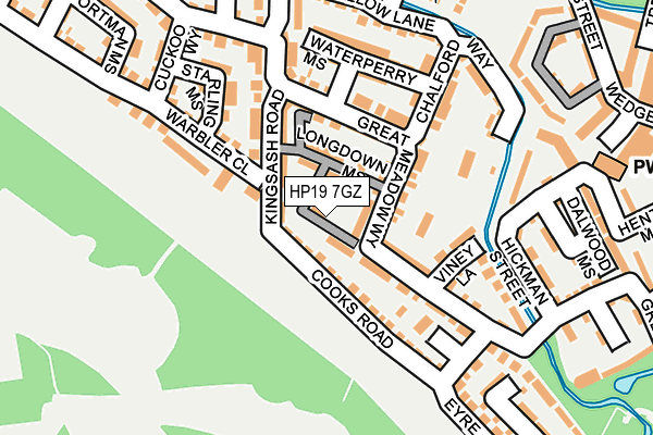 HP19 7GZ map - OS OpenMap – Local (Ordnance Survey)