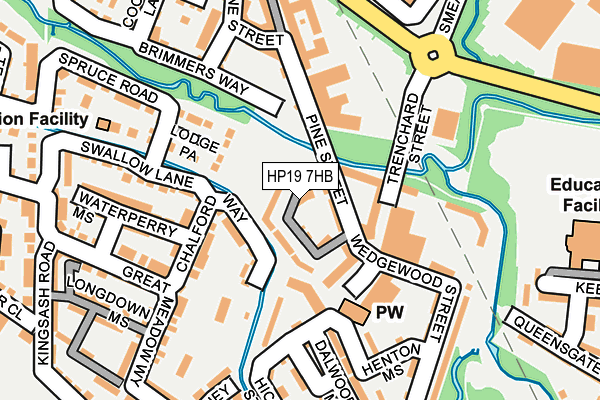 HP19 7HB map - OS OpenMap – Local (Ordnance Survey)