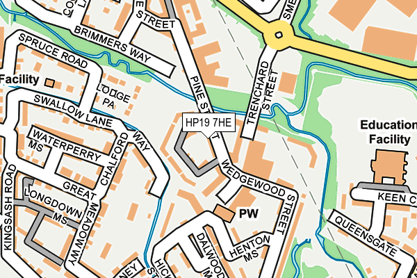 HP19 7HE map - OS OpenMap – Local (Ordnance Survey)