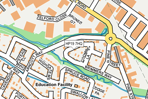 HP19 7HQ map - OS OpenMap – Local (Ordnance Survey)