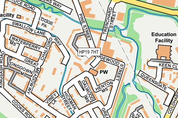 HP19 7HT map - OS OpenMap – Local (Ordnance Survey)