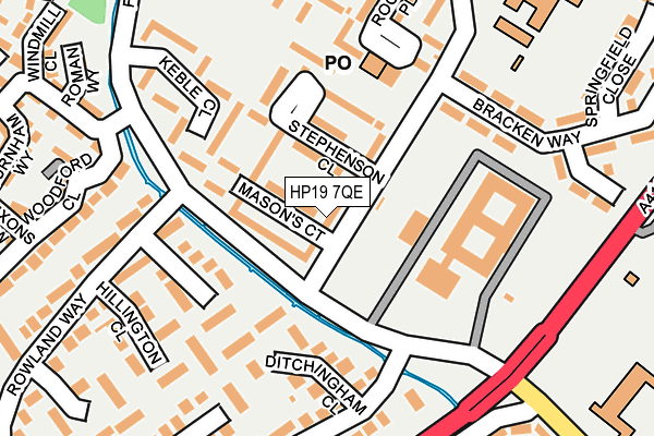 HP19 7QE map - OS OpenMap – Local (Ordnance Survey)