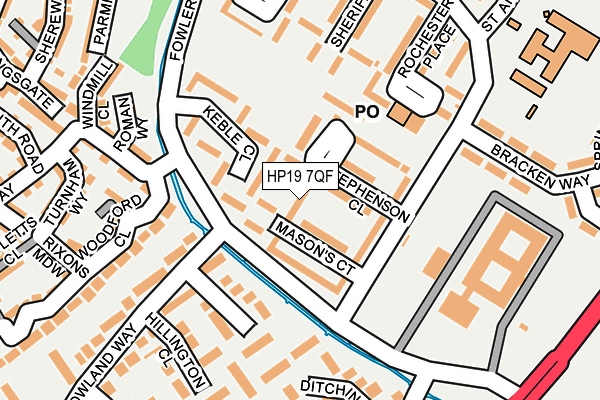 HP19 7QF map - OS OpenMap – Local (Ordnance Survey)