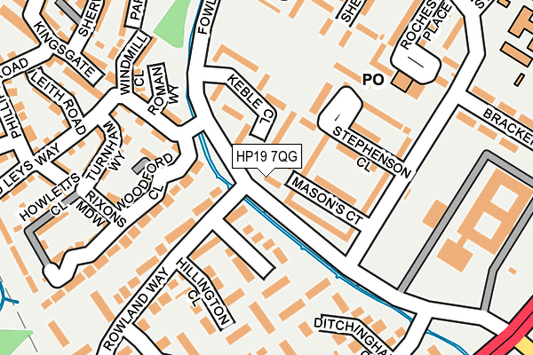 HP19 7QG map - OS OpenMap – Local (Ordnance Survey)