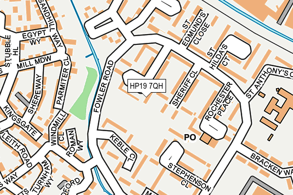 HP19 7QH map - OS OpenMap – Local (Ordnance Survey)