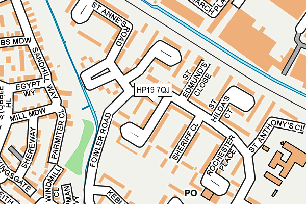 HP19 7QJ map - OS OpenMap – Local (Ordnance Survey)