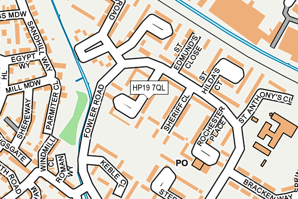 HP19 7QL map - OS OpenMap – Local (Ordnance Survey)