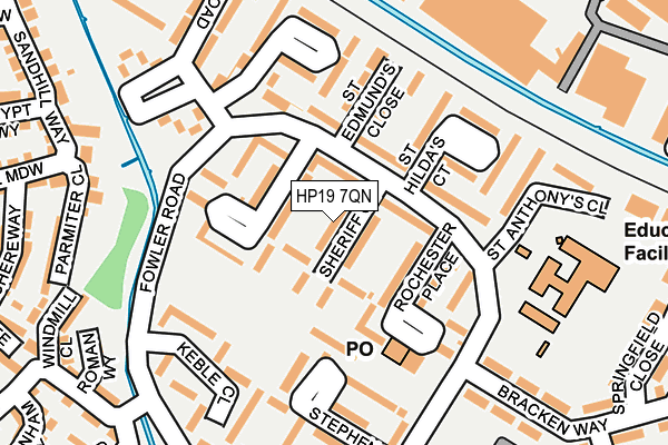 HP19 7QN map - OS OpenMap – Local (Ordnance Survey)