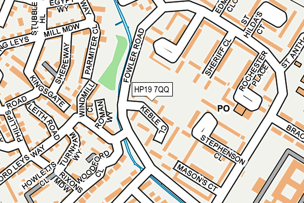HP19 7QQ map - OS OpenMap – Local (Ordnance Survey)