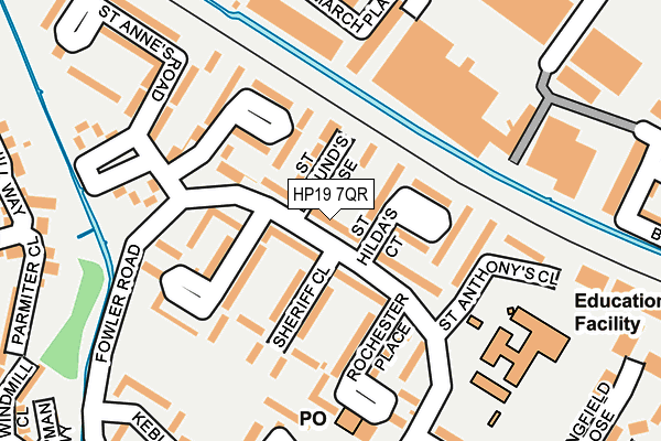 HP19 7QR map - OS OpenMap – Local (Ordnance Survey)
